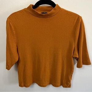 Express Women's Short Sleeve Top in Mustard